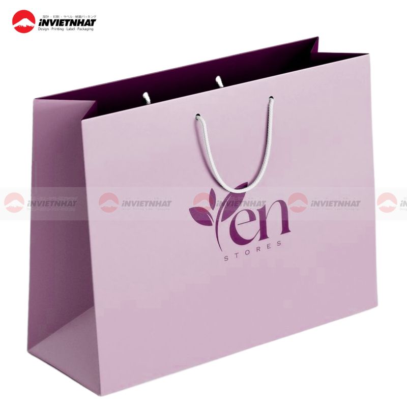 19+ Mẫu túi giấy màu tím đậm, tím nhạt, tím pastel ĐẸP MẮT 36 Tui giay nen tim magenta nhat