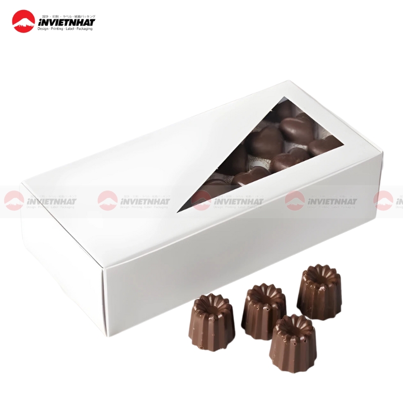 19+ Mẫu hộp giấy đựng Socola SANG TRỌNG, làm quà tặng cao cấp 41 hop giay dung socola 18 vien cua so kinh