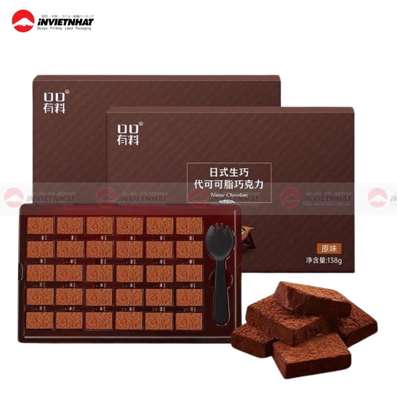 hop giay dung socola tuoi