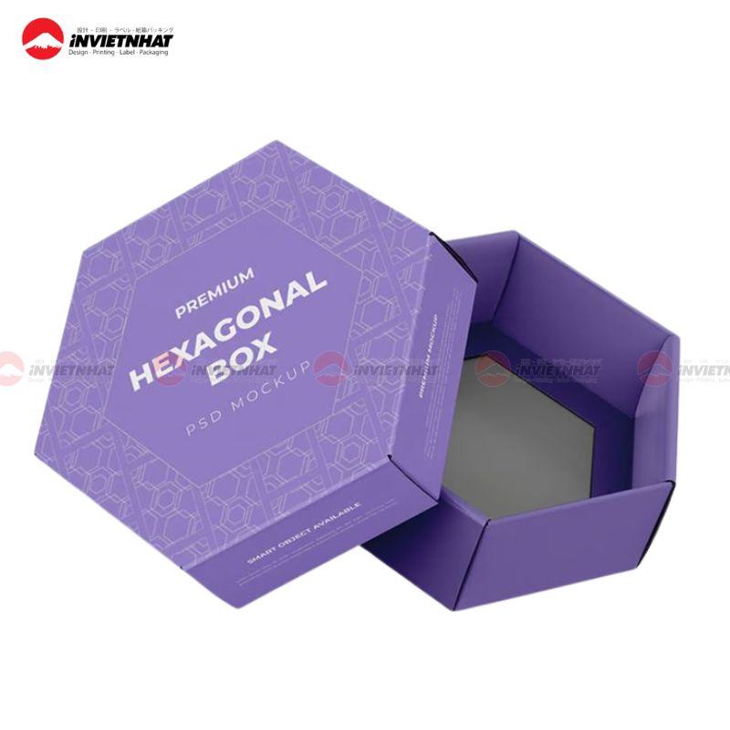 hộp giấy hình lục giác 1