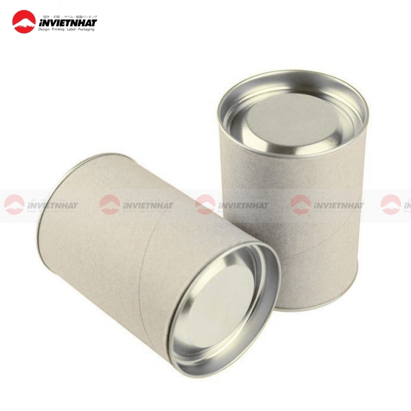 hộp giấy hình trụ giấy ivory