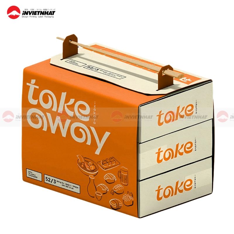 hop giay mau cam take away