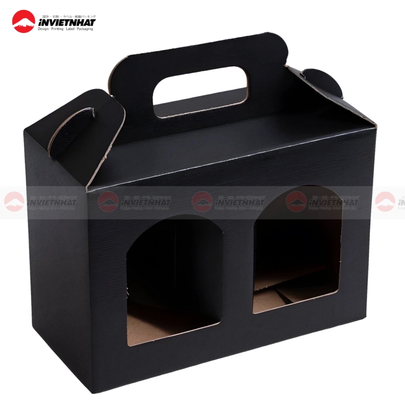 hop giay mau den quai xach co ngan