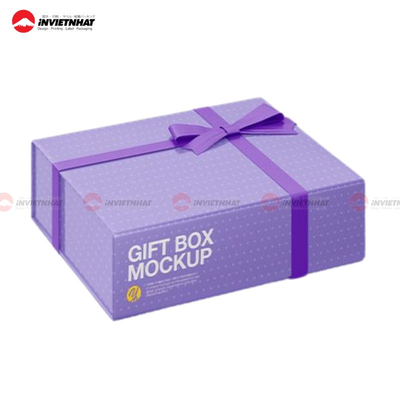 hộp giấy màu tím 1