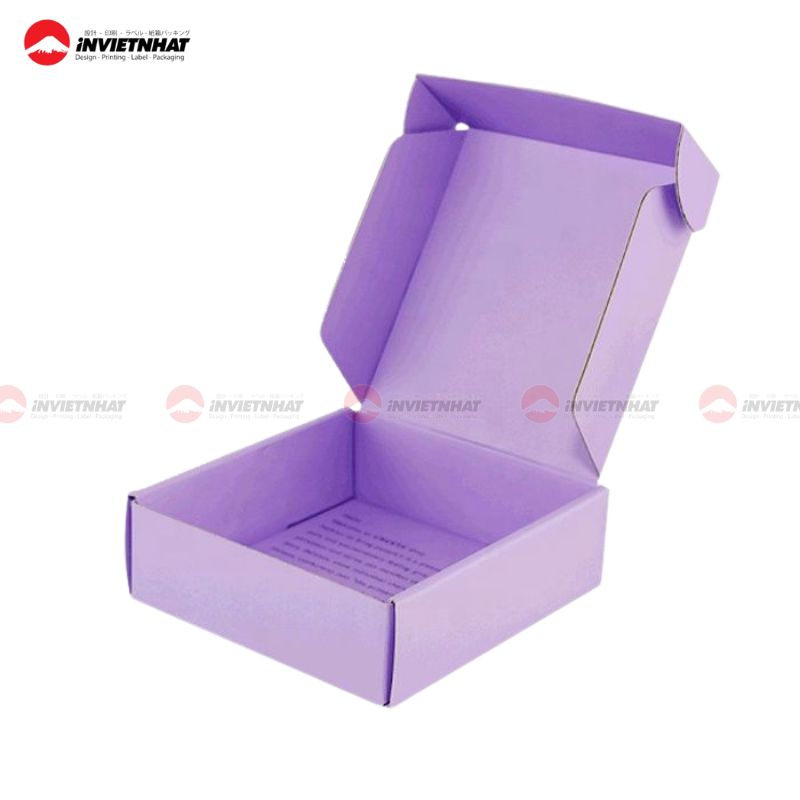 hộp giấy màu tím 2
