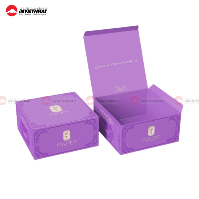 hộp giấy màu tím 4