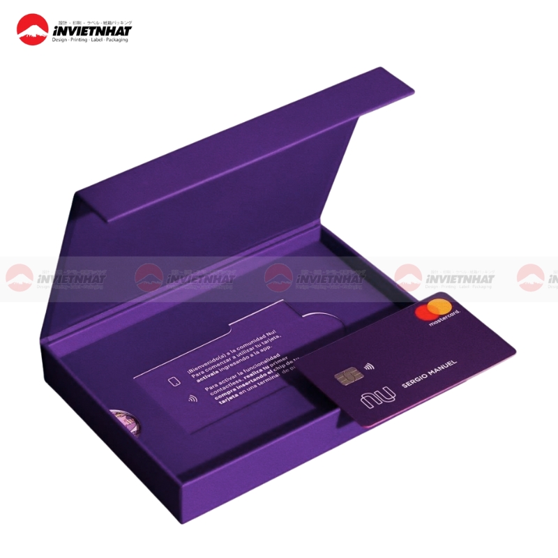 hop giay mau tim dam dung card