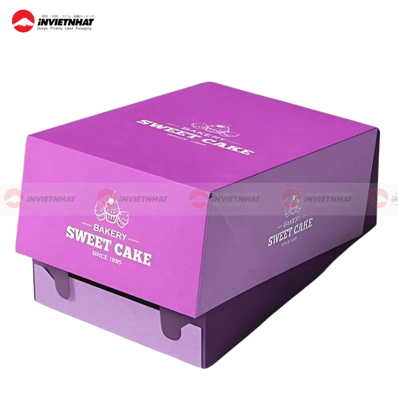 hop giay mau tim pastel dung banh