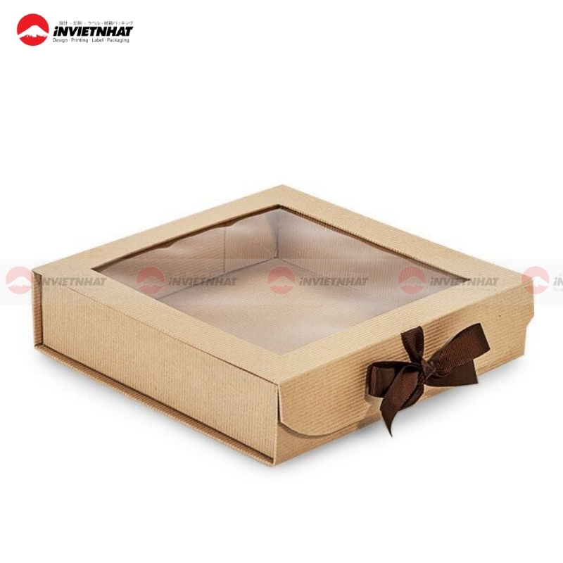 17+ Mẫu hộp giấy nắp mica ĐẸP, nhiều ngăn cứng cáp 25 hop giay nap mica K250