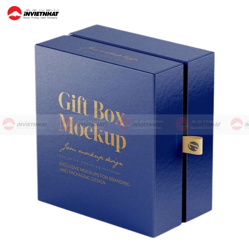 hộp giấy màu tím xanh cao cấp