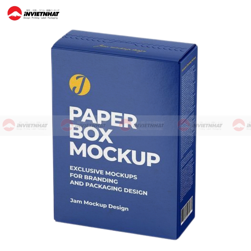 Hộp giấy tím xanh