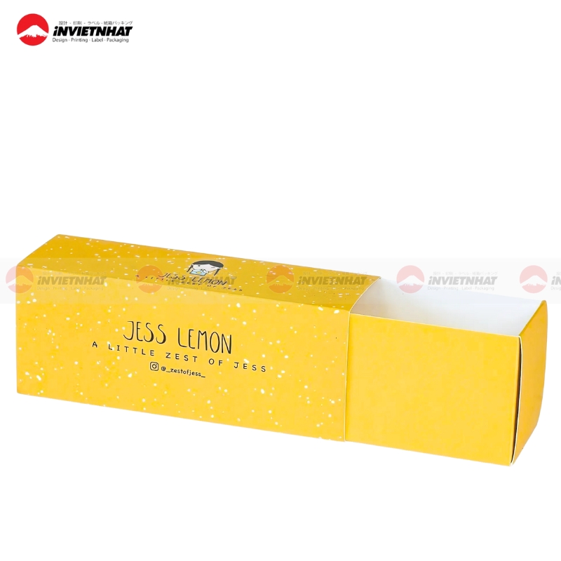 hộp giấy vàng chanh dễ thương
