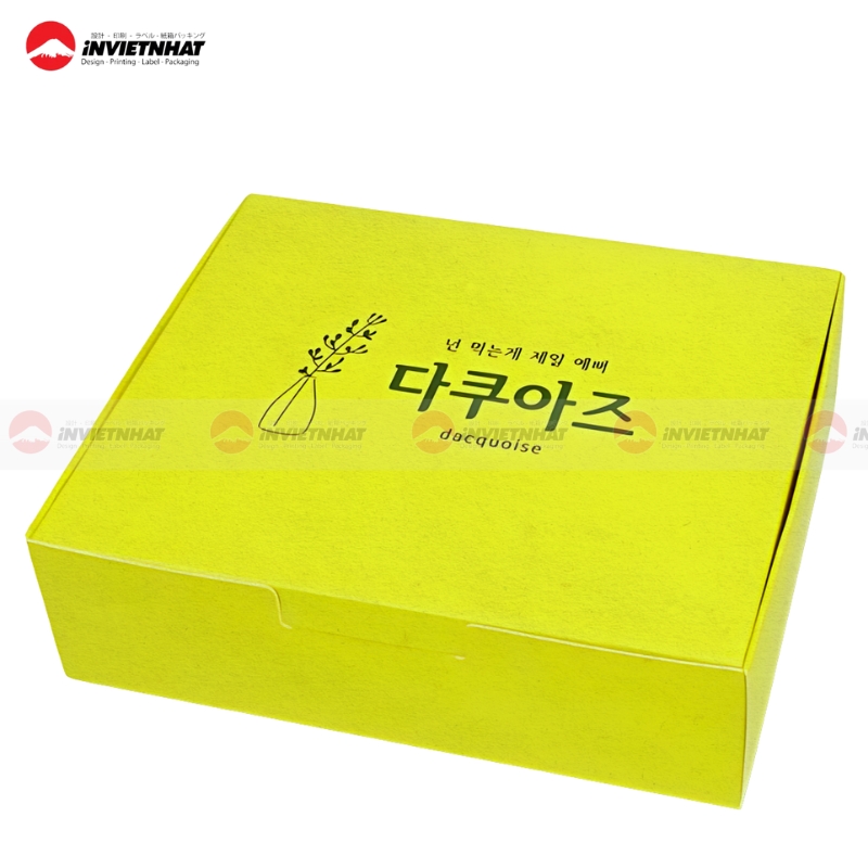 hộp giấy vàng chanh giá rẻ