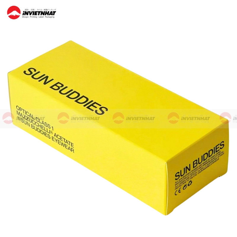 hộp giấy vàng chanh in logo