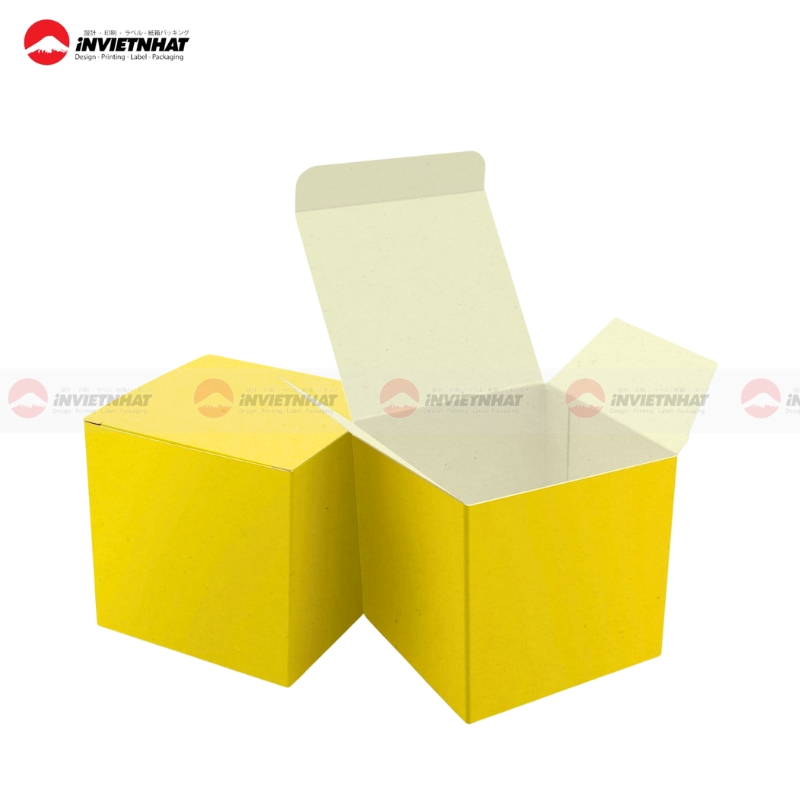 hộp giấy vàng gold mini