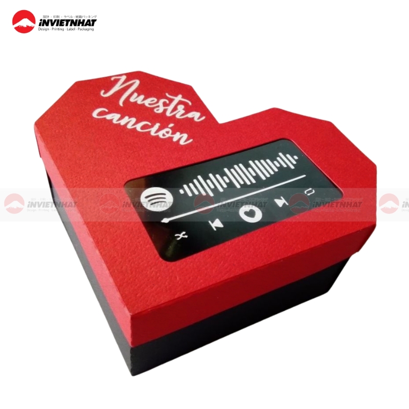 mau hop giay hinh trai tim lang man