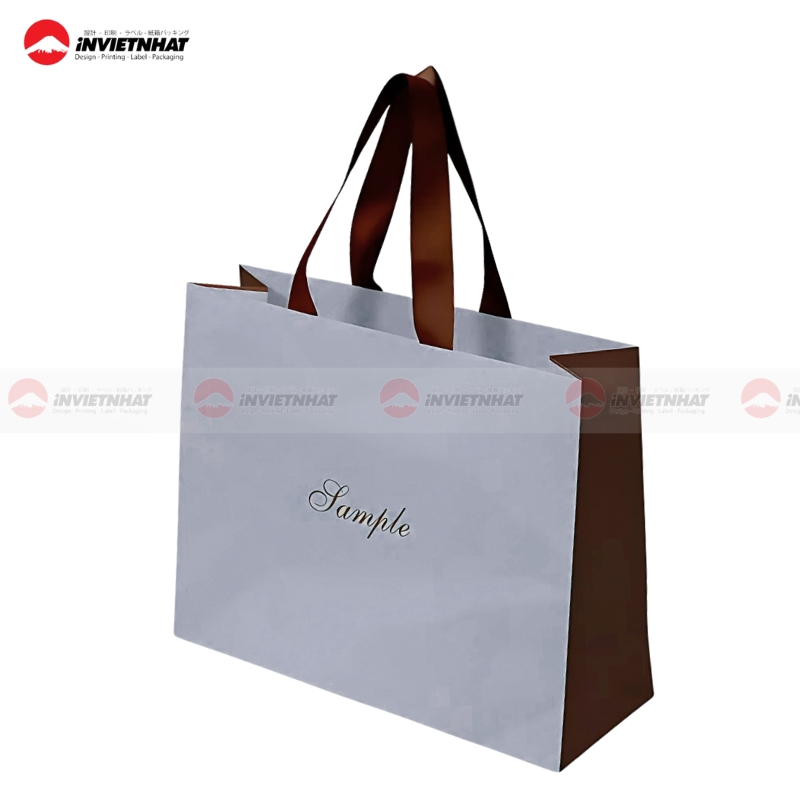 Mẫu túi giấy màu ghi TỐI GIẢN, chuyên nghiệp & đẳng cấp 38 mau tui giay mau ghi