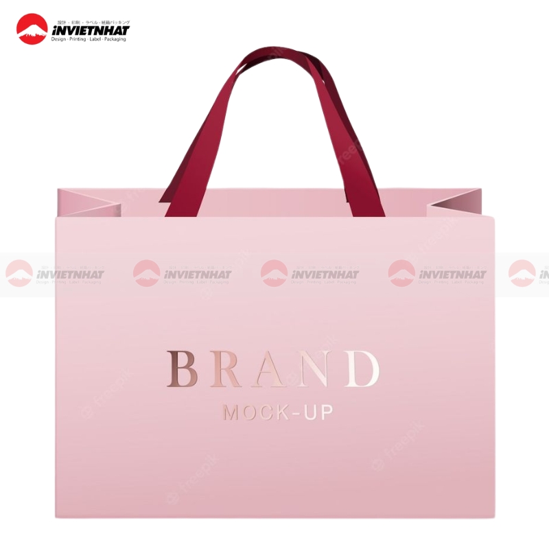 Túi giấy Couche ép kim vàng