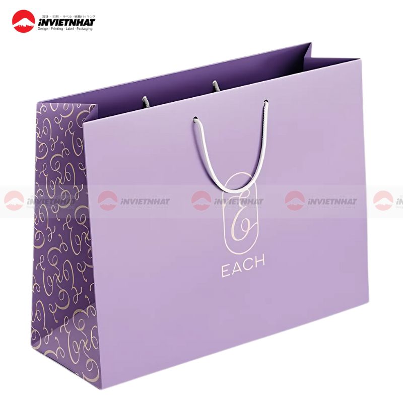 tui giay couche mau tim pastel