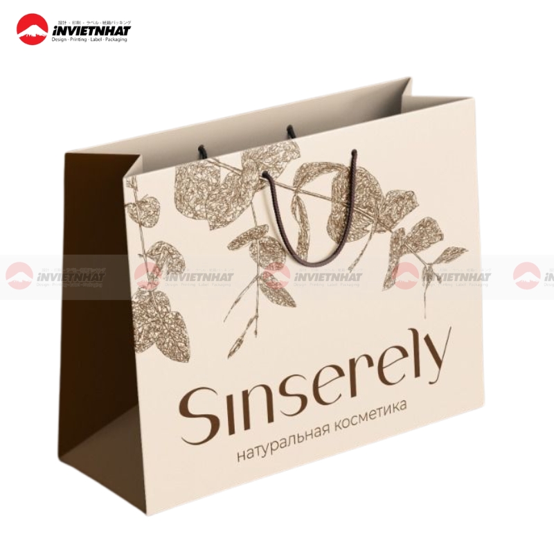 Túi giấy Couche quai giấy xoắn