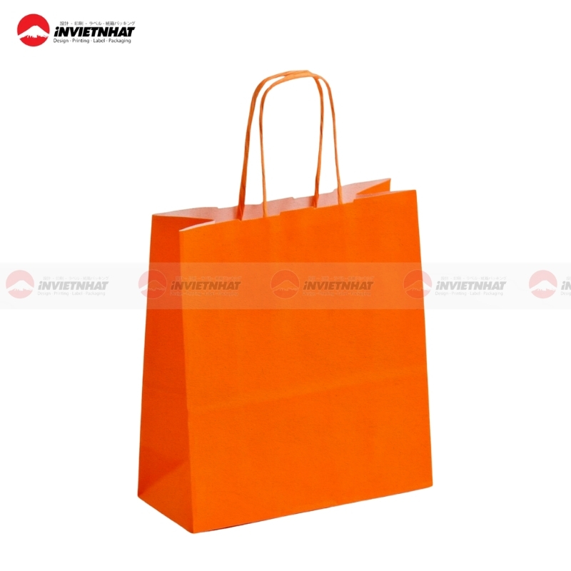 tui giay kraft mau Bright Orange