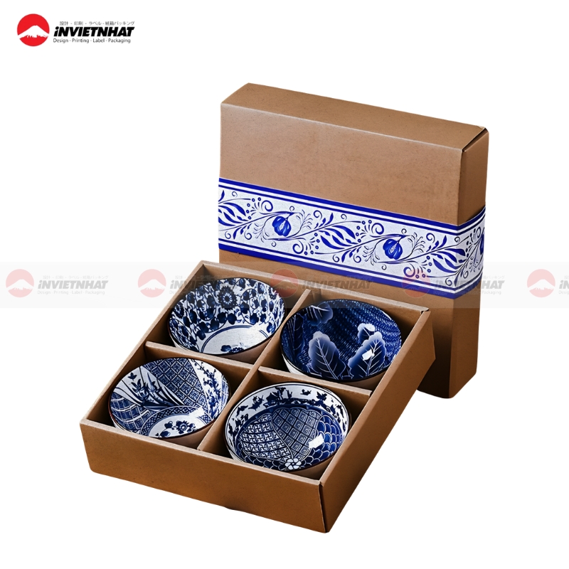 11+ Mẫu hộp giấy đựng chén, bát GIÁ RẺ, in theo yêu cầu 21 Hop giay dung 4 chen