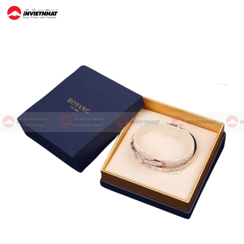 11+ Mẫu hộp giấy đựng lắc tay CAO CẤP, trang sức sang trọng 15 Hop giay dung lac tay ep kim