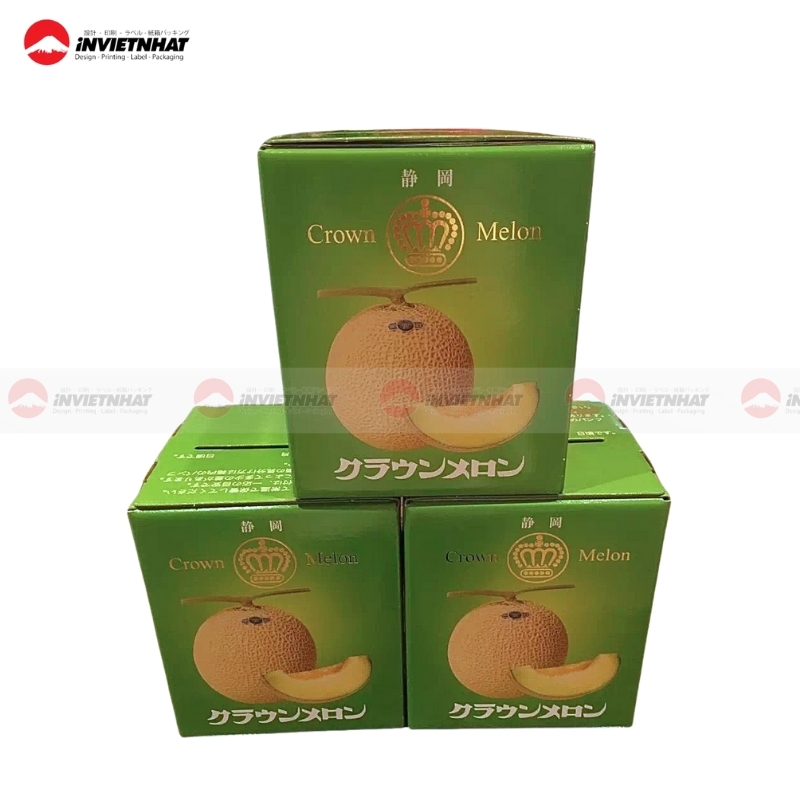 Hộp giấy đựng 1 trái dưa lưới