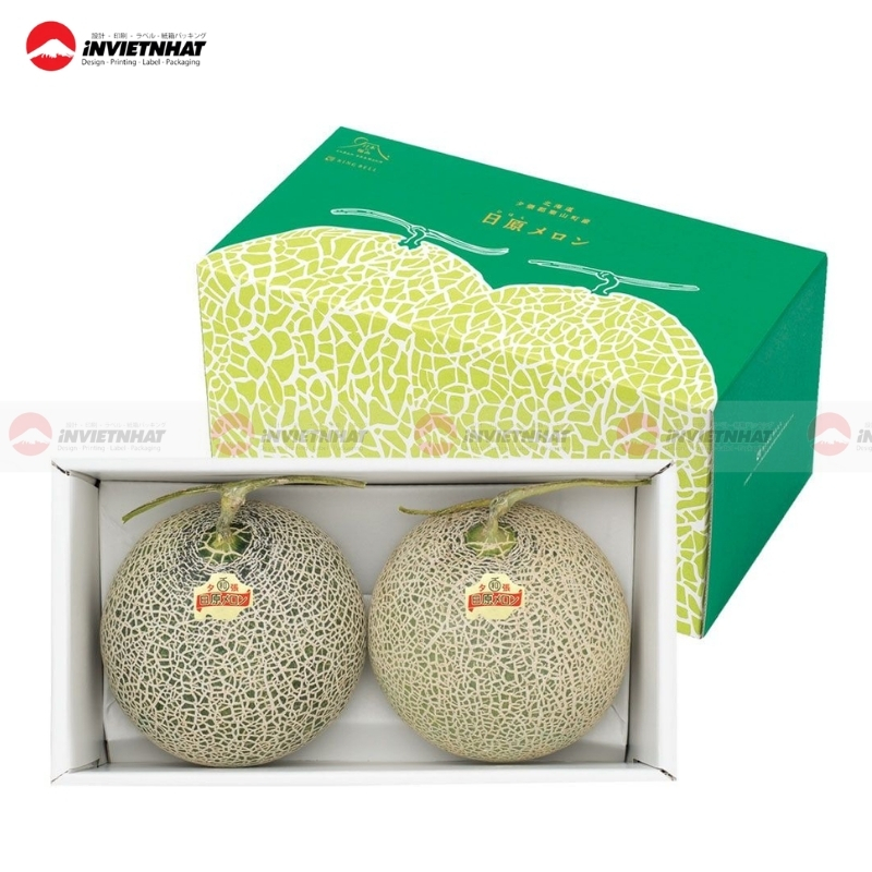 Hộp giấy ivory đựng dưa lưới