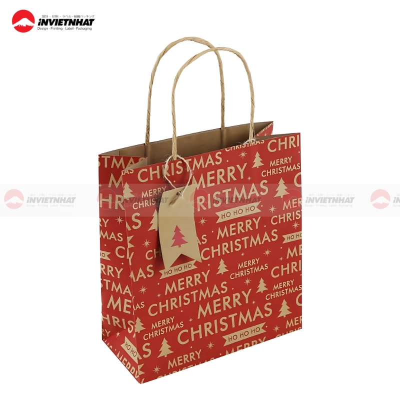 Tui giay qua Noel kraft