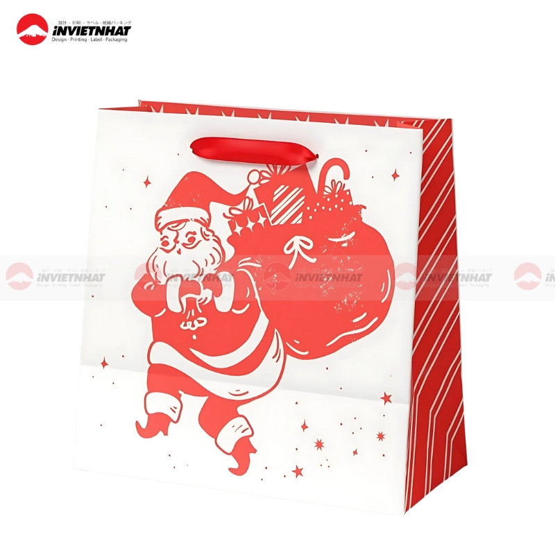 Tui giay qua Noel quai lua