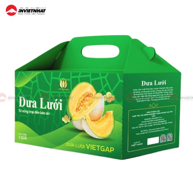 hộp giấy đựng dưa lưới 2