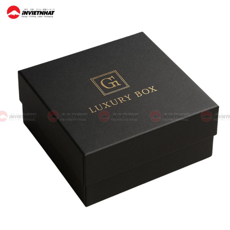mẫu hộp phủ uv đen luxury