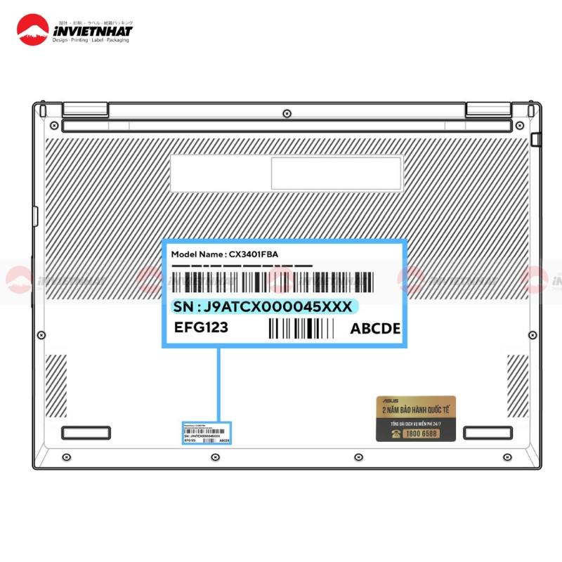 11+ Mẫu tem bảo hành laptop ĐẸP, vị trí dán rõ ràng 24 tem bao hanh chiu nhiet