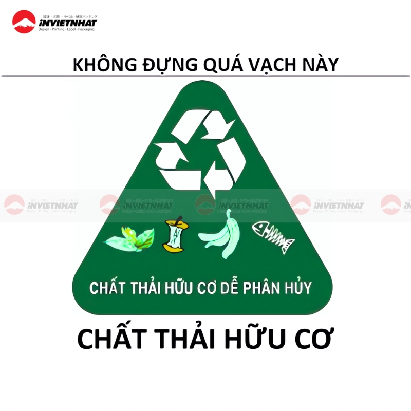 11+ Mẫu tem dán thùng rác phân loại rõ ràng theo Bộ Y Tế 22 tem dan rac thai huu co
