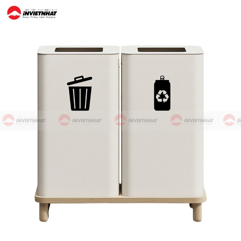 11+ Mẫu tem dán thùng rác phân loại rõ ràng theo Bộ Y Tế 14 tem thung rac tai che