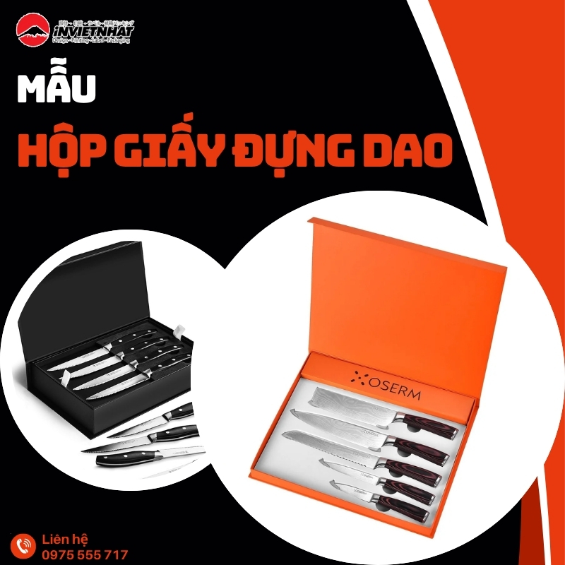 In hộp giấy đựng dao