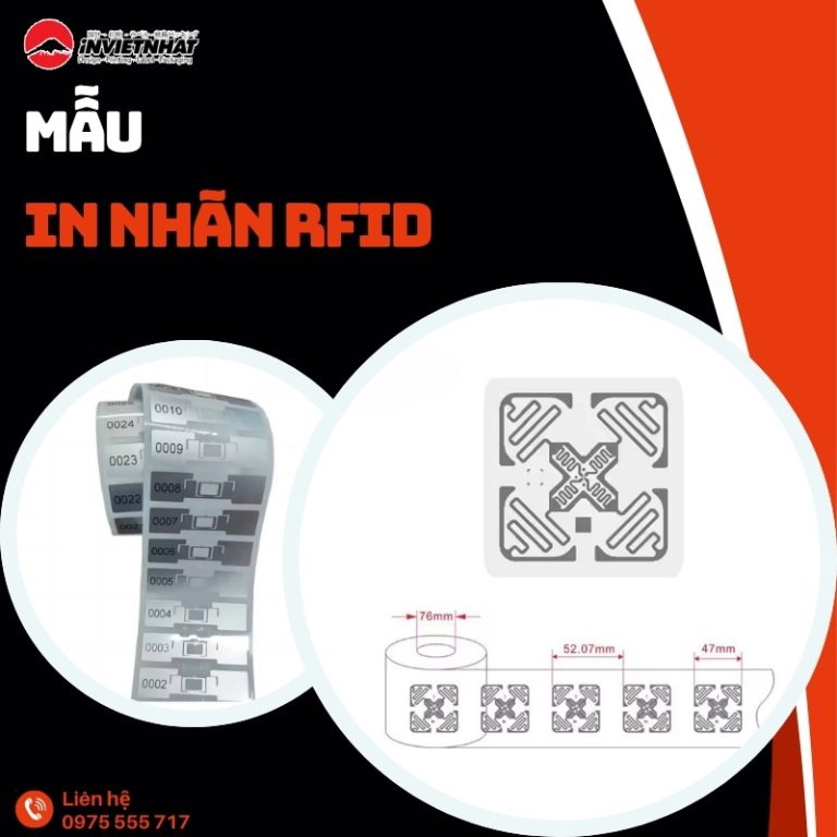 Mẫu in nhãn RFID GIÁ RẺ, mã hóa tem nhãn theo yêu cầu