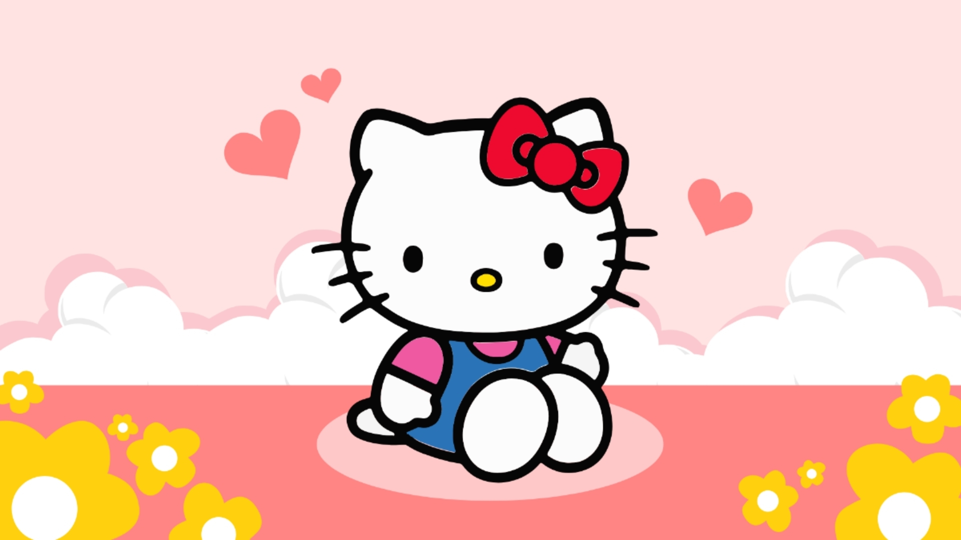 Hinh nen Hello Kitty mau hong