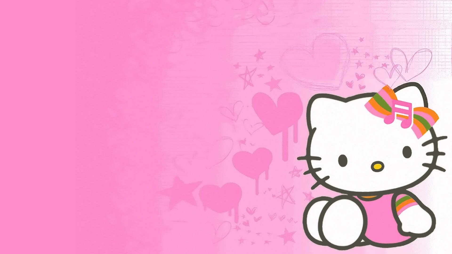 Hinh nen Hello Kitty mau trang