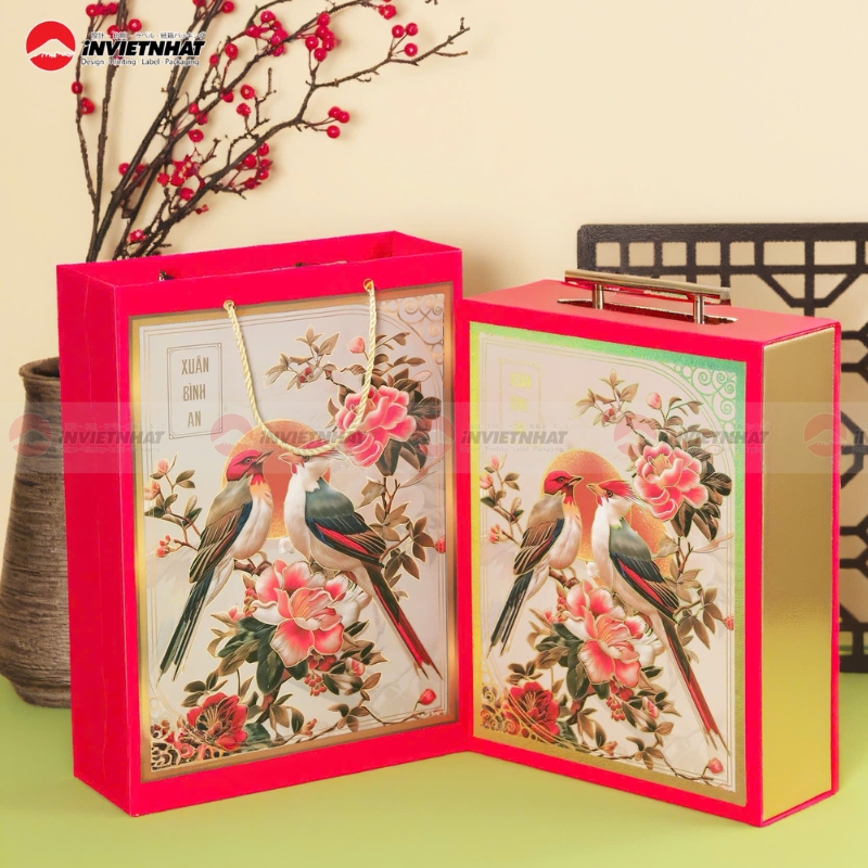 mẫu hộp giấy in họa tiết ép kim