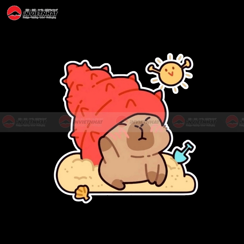 anh capybara nam phoi nang