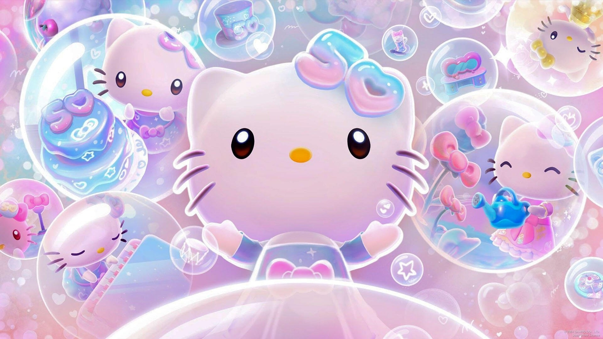 background hello kitty blue
