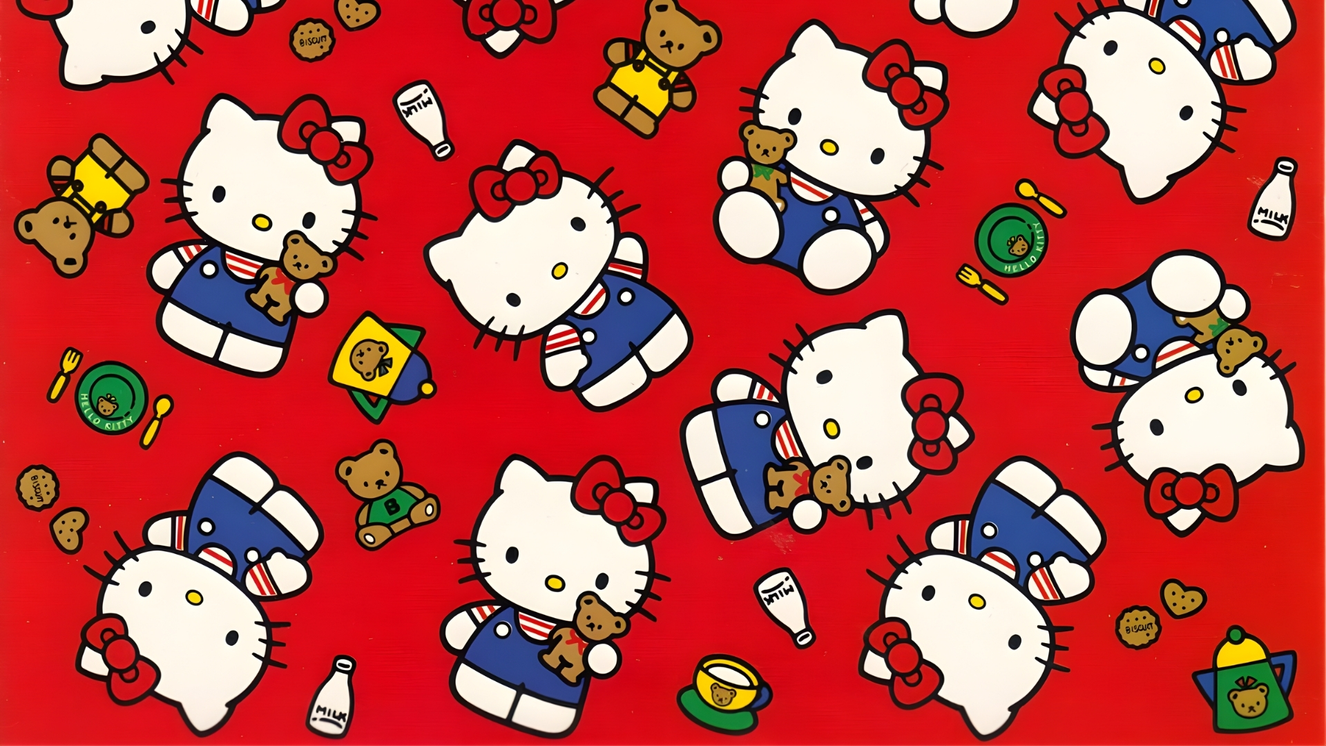 background hello kitty christmas