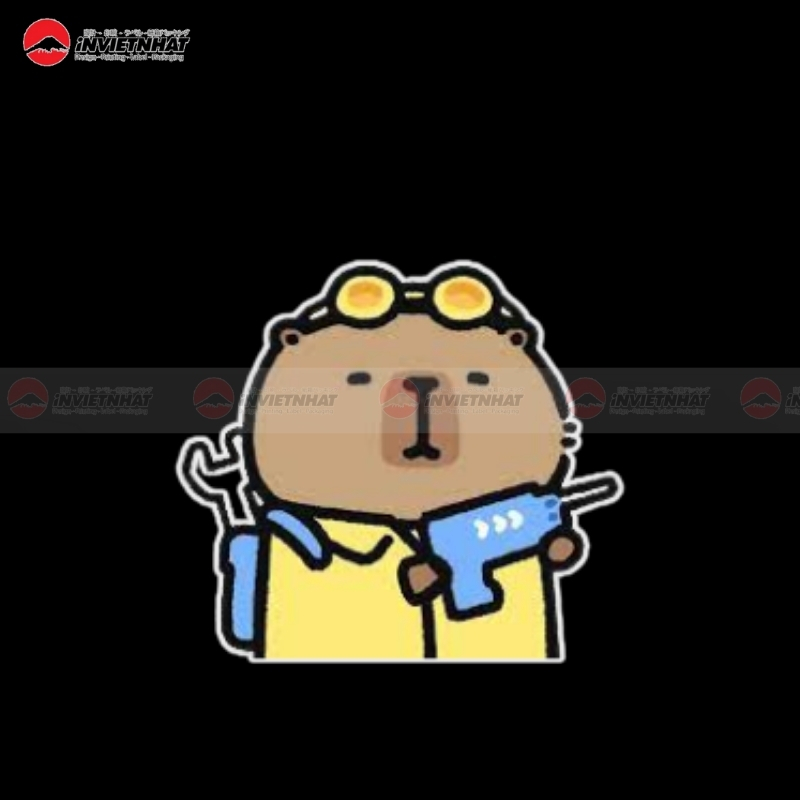 capybara hinh dan gun