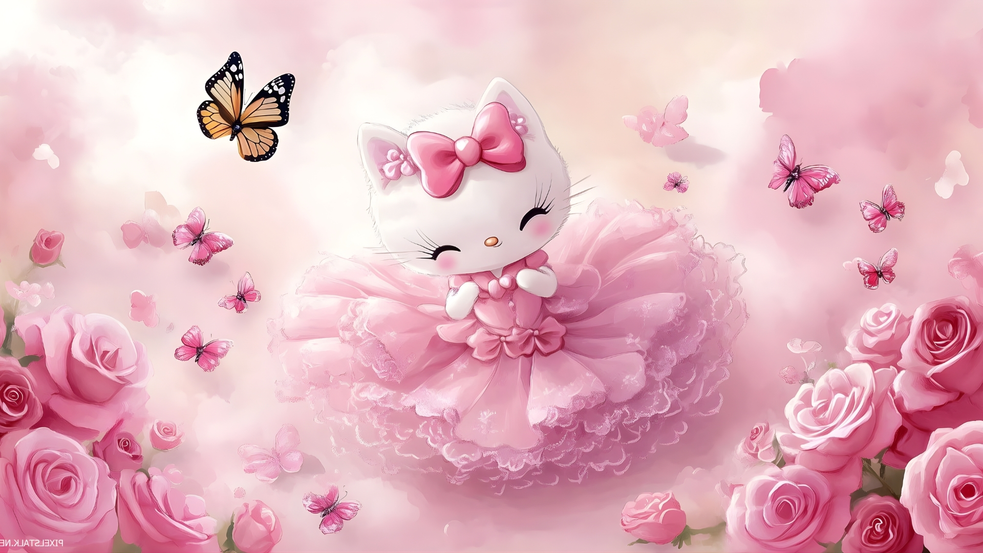 cong chua kitty vay bong