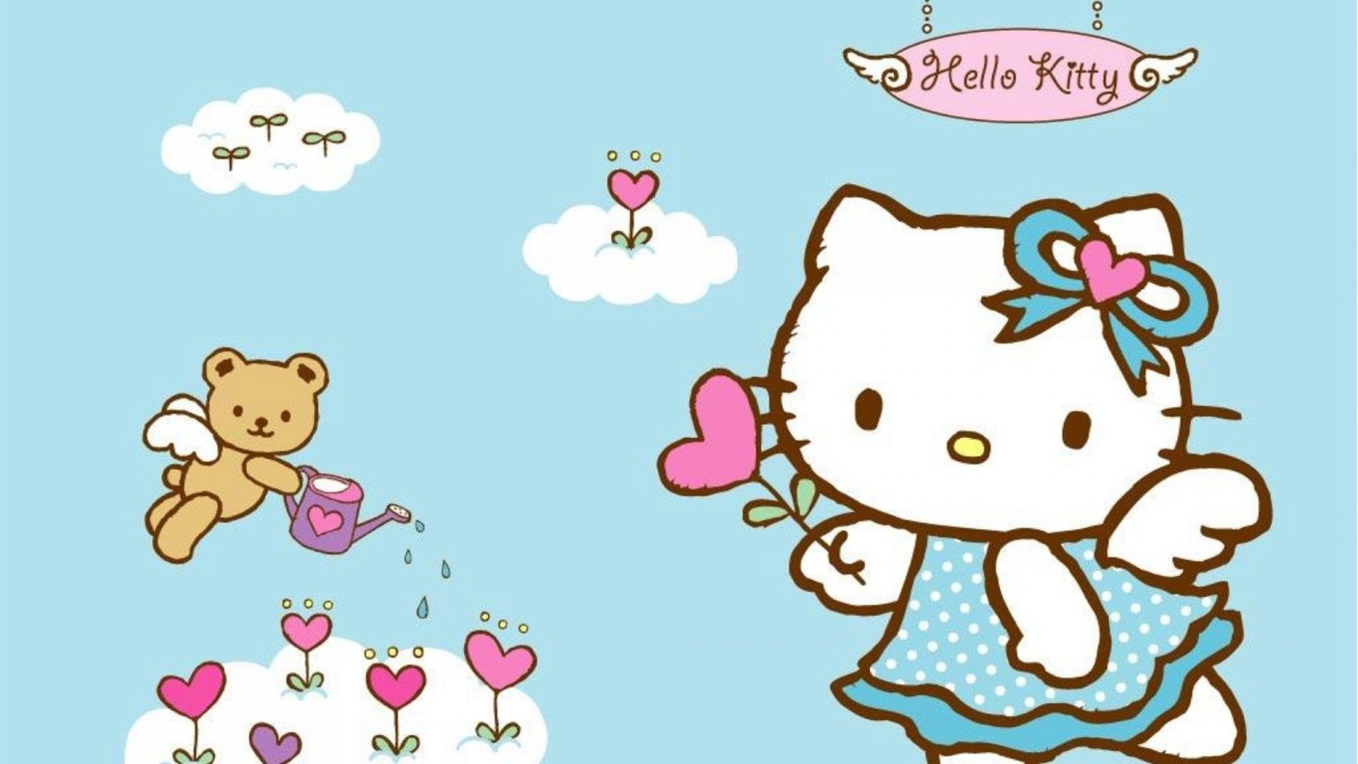 hello kitty and spiderman background