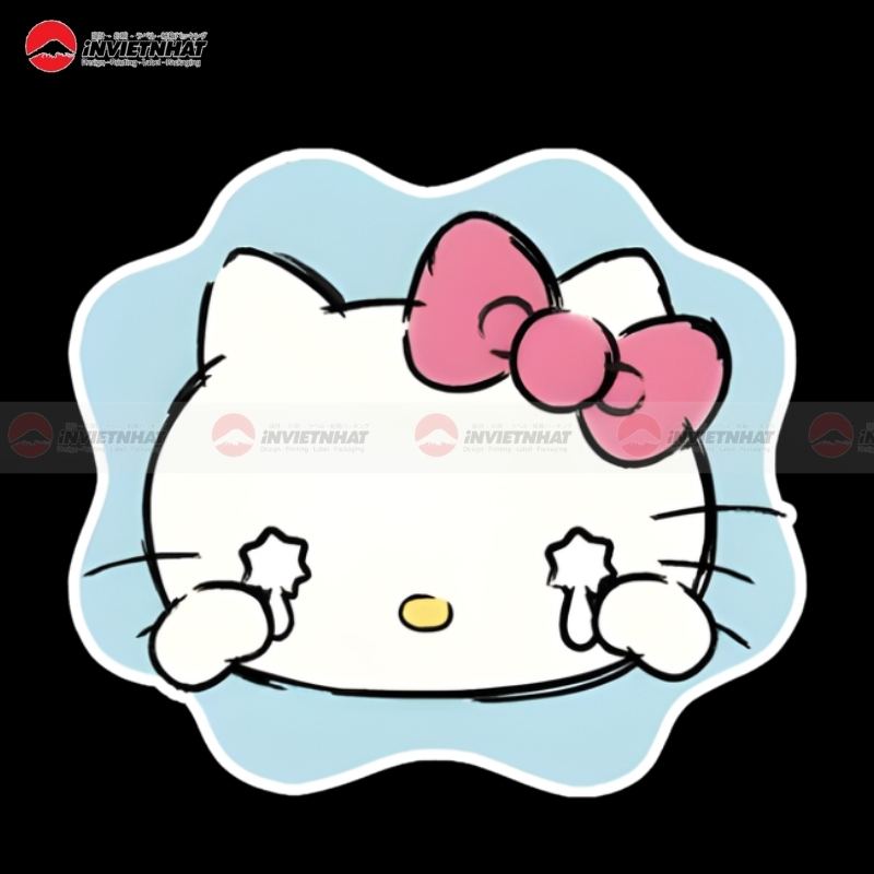 79+ Mẫu sticker Hello Kitty cute, bựa CHỐNG NƯỚC dán đẹp 136 hello kitty hu hu
