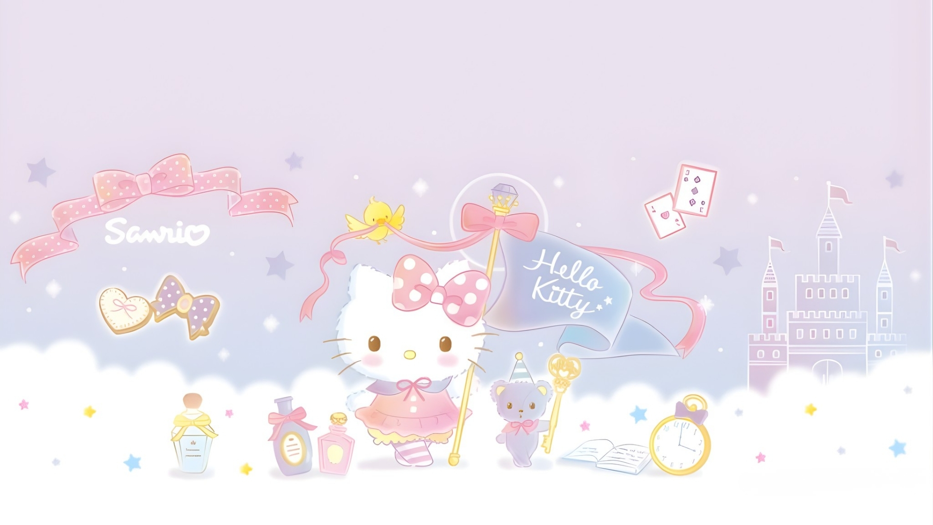 kitty kawaii simple pattern