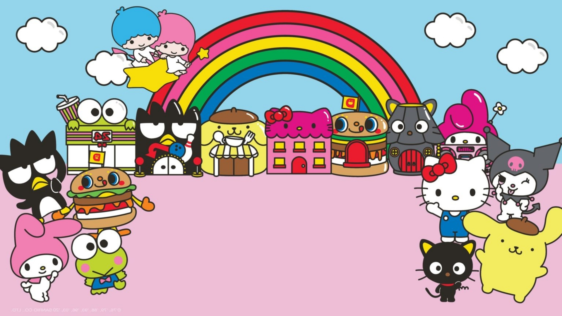 kitty magic rainbow theme